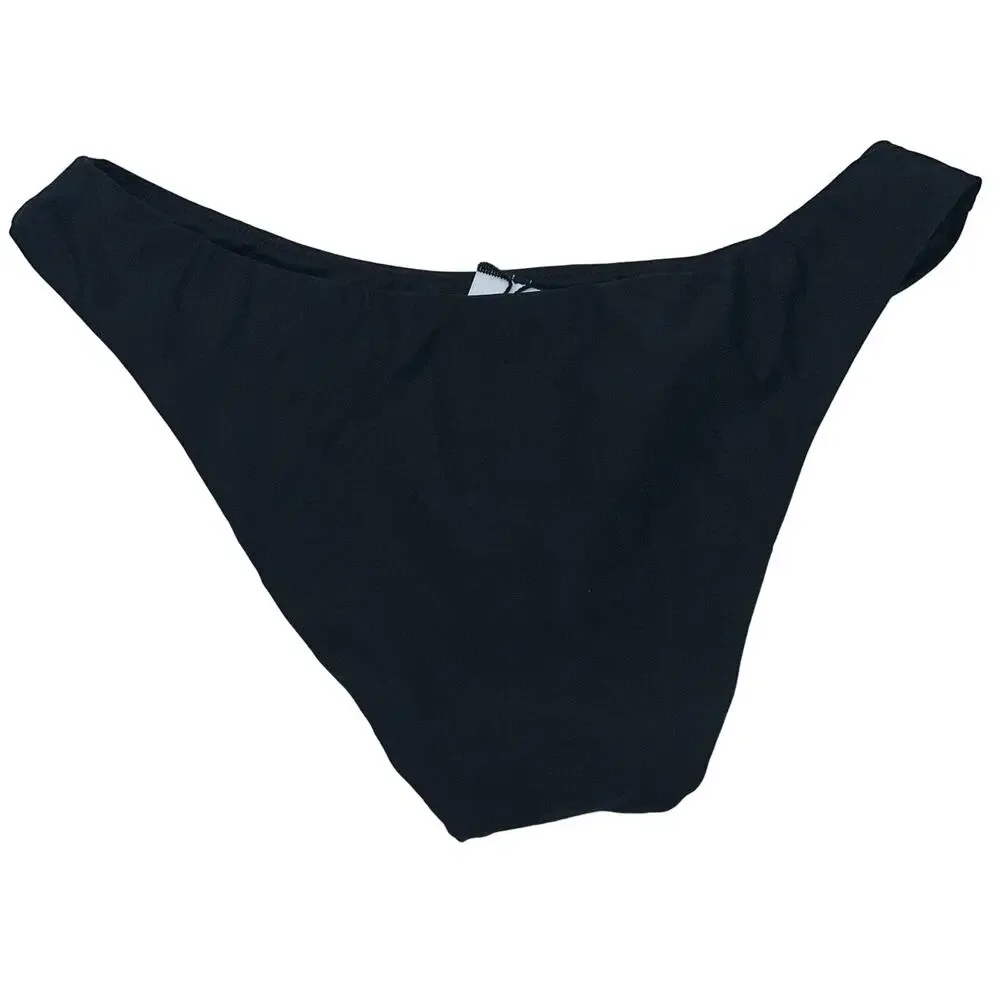 New NWT J. Crew Black Bikini Swim Bathing Suit Bottom Women's Size Medium
